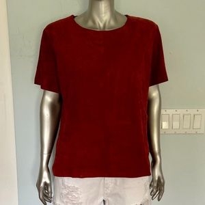 Jennifer Kate Box Suede Top